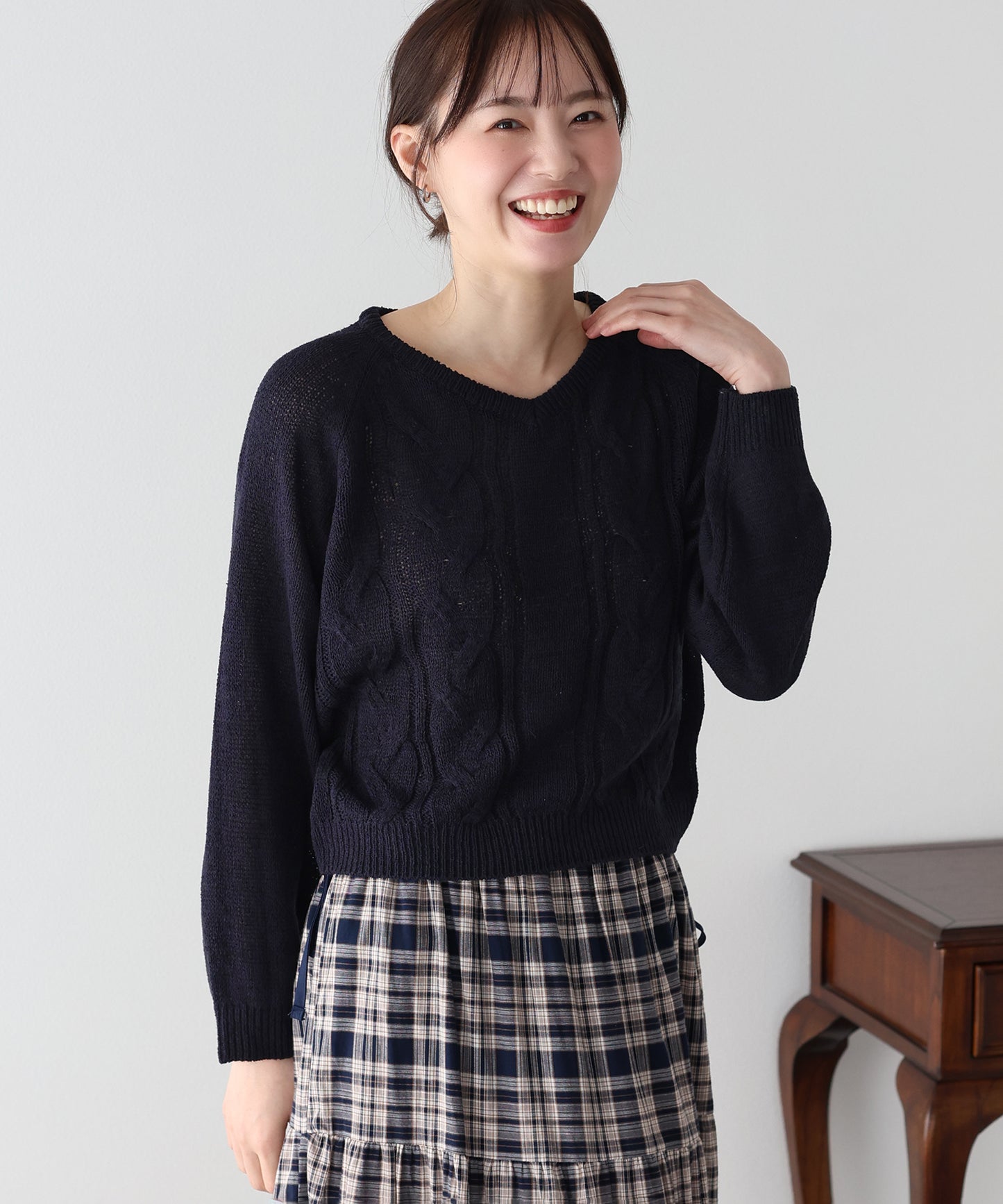 ケーブルメッシュニット