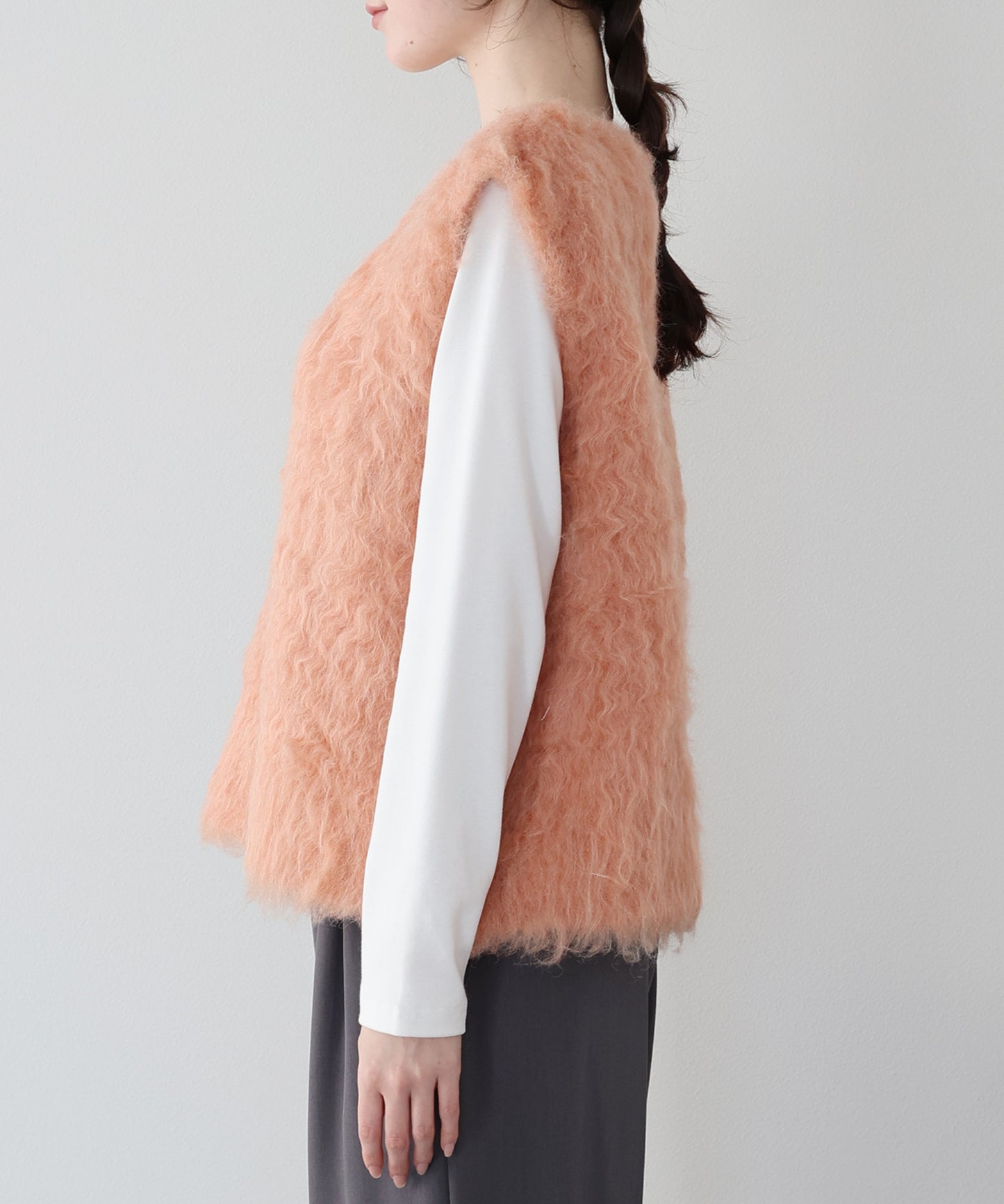 【早割5％OFF】プードルシャギーニットベスト