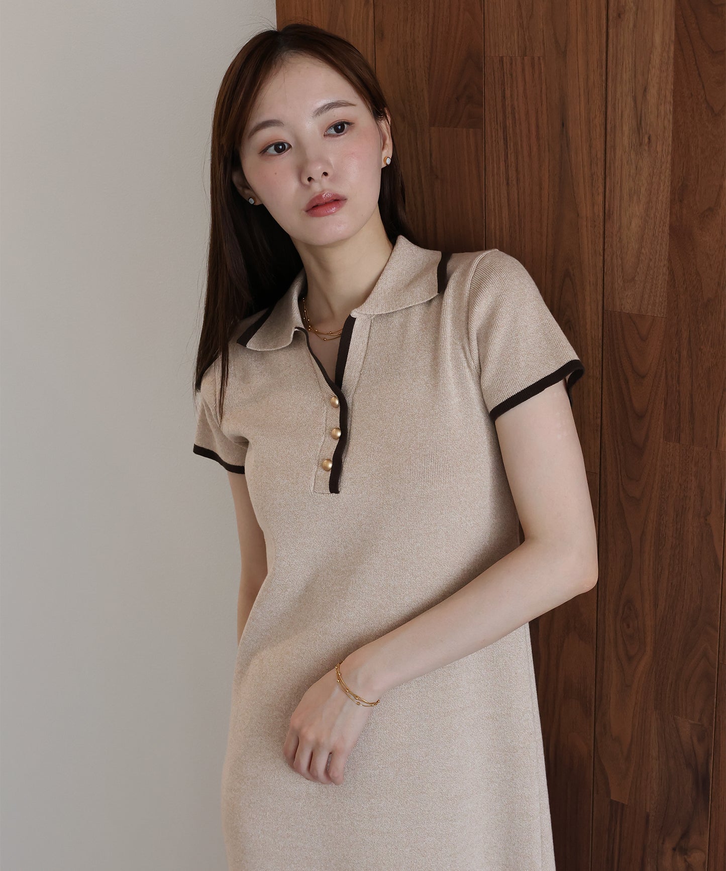 【早割5％OFF】バイカラースキッパーワンピース