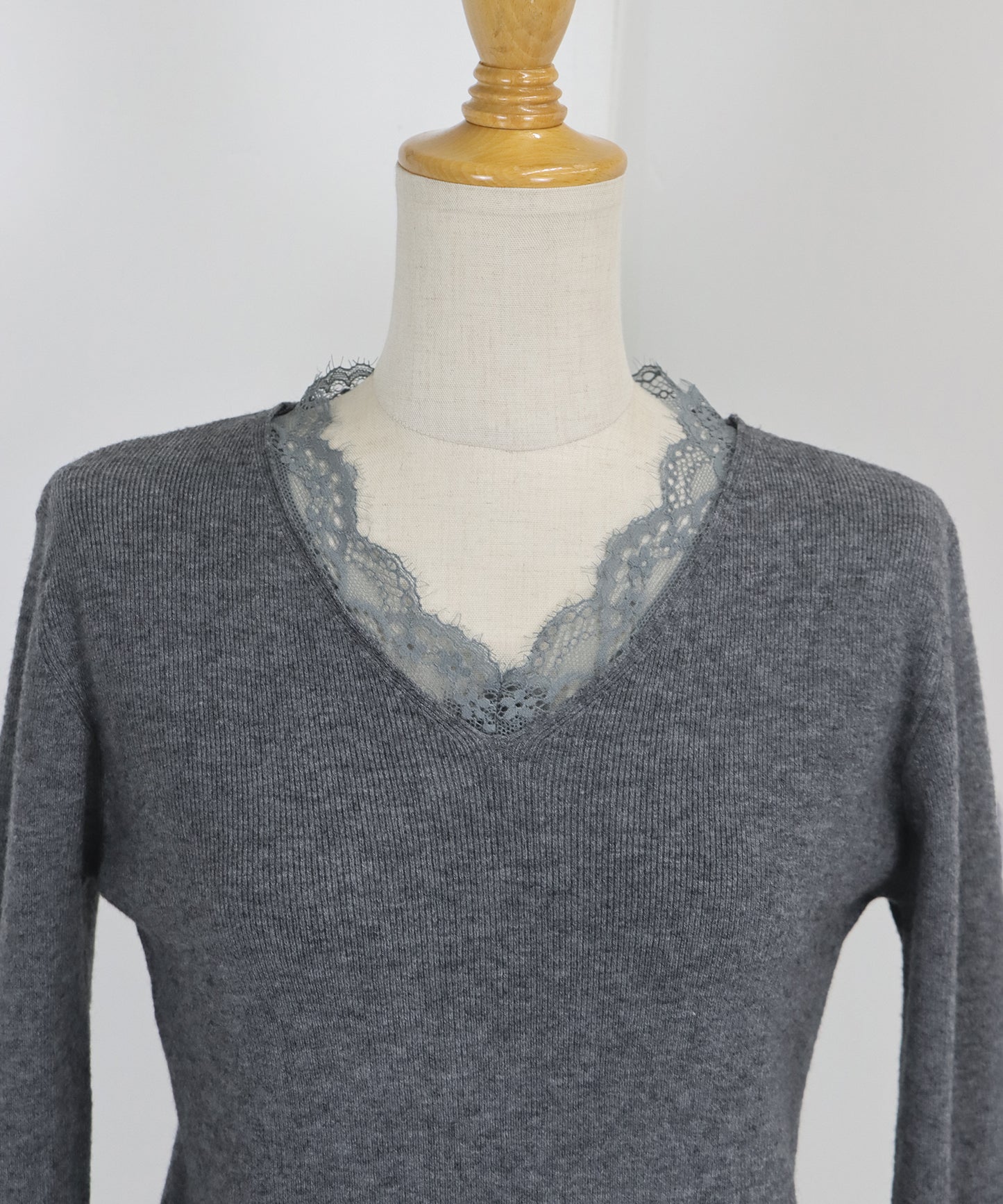 レースドッキングニット