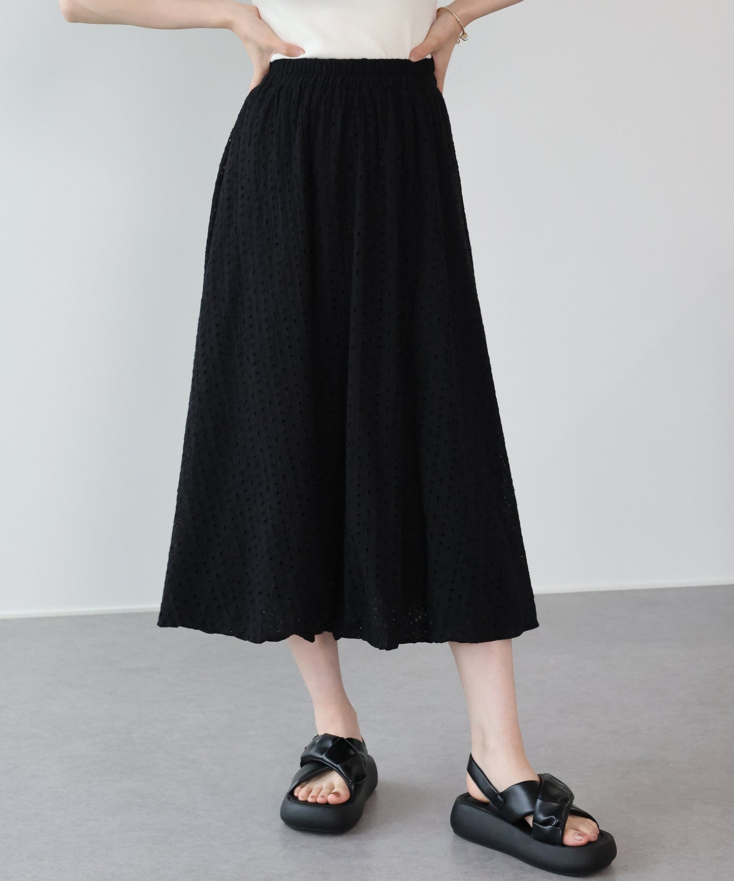 【早割5％OFF】コットンレースバルーンスカート