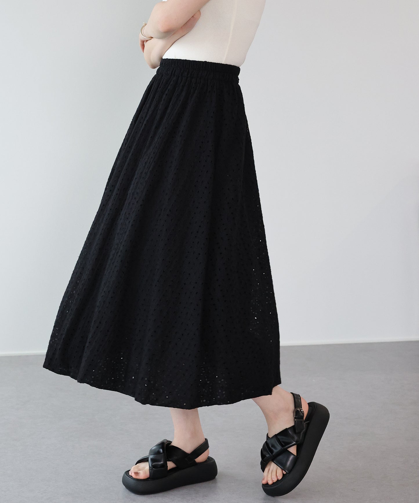 【早割5％OFF】コットンレースバルーンスカート