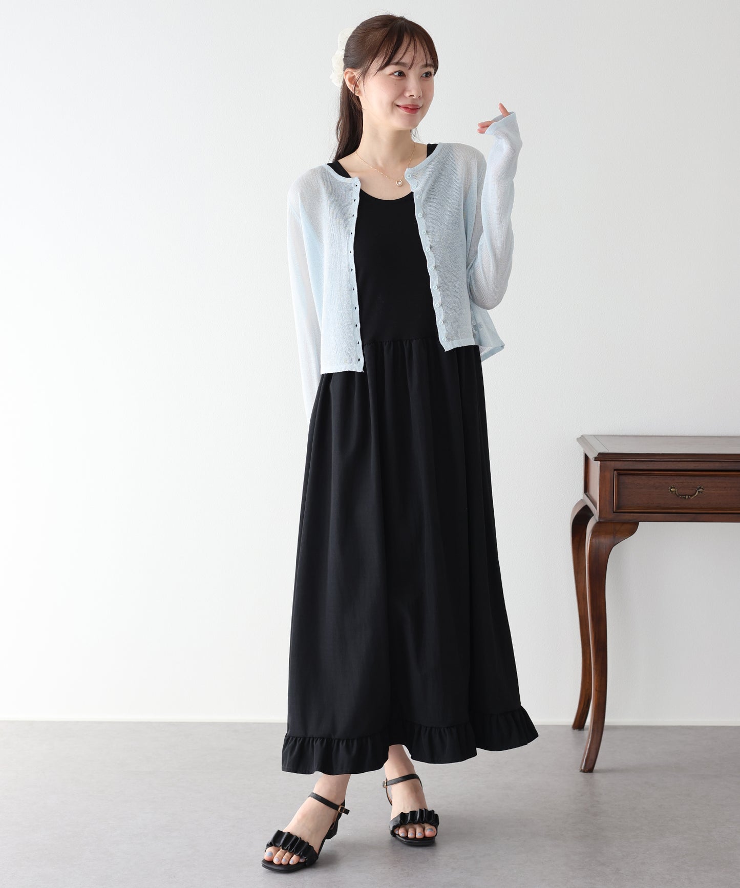 【早割5％OFF】レイヤードドッキングワンピース