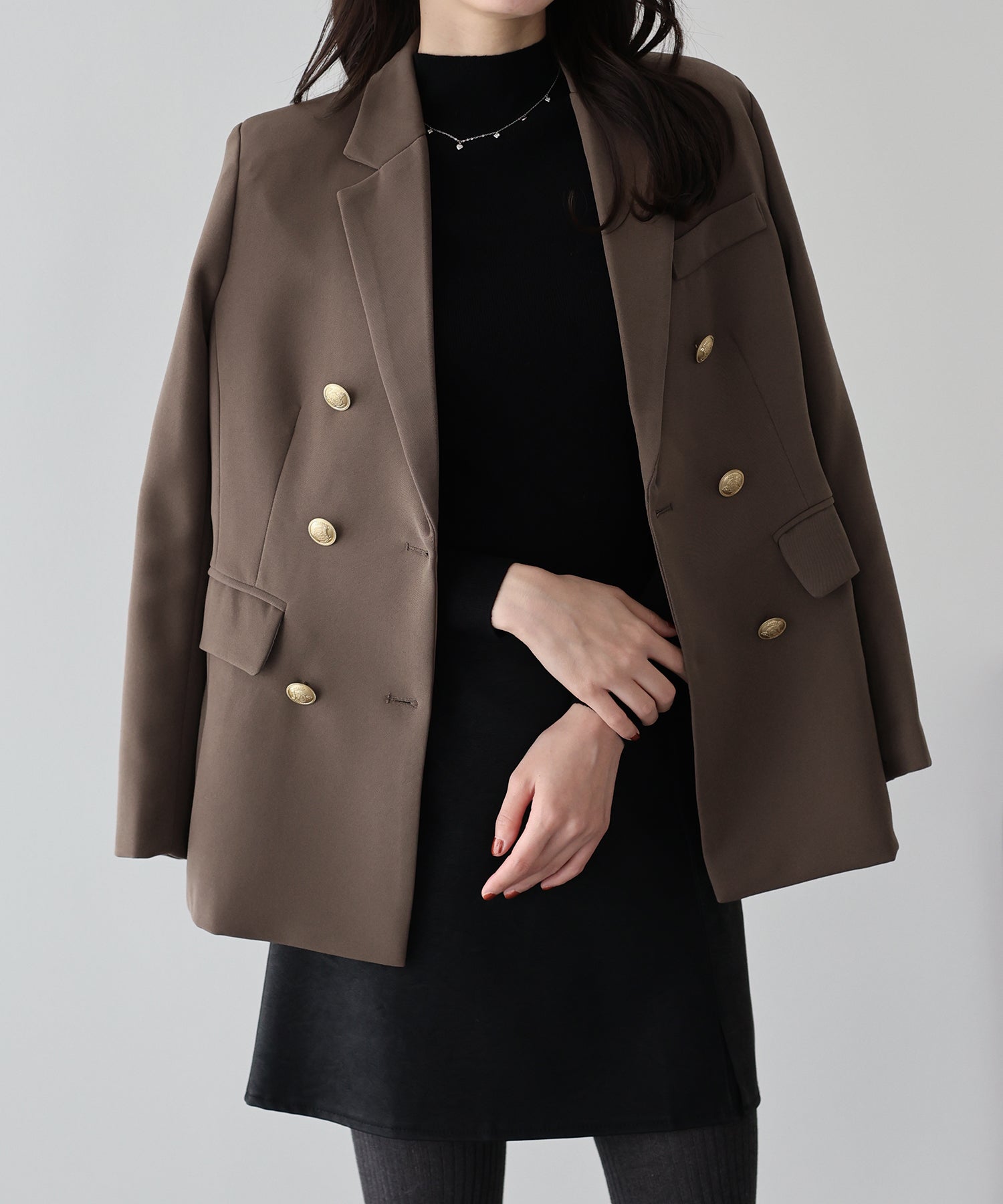 人気商品✨SHENERY メッシュジャケット　金ボタン　ダブルボタン ウォッシャブル】金ボタンダブルジャケット – BLUE ONLINE