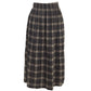 細プリーツチェックスカート