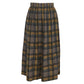 細プリーツチェックスカート