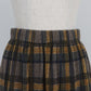 細プリーツチェックスカート