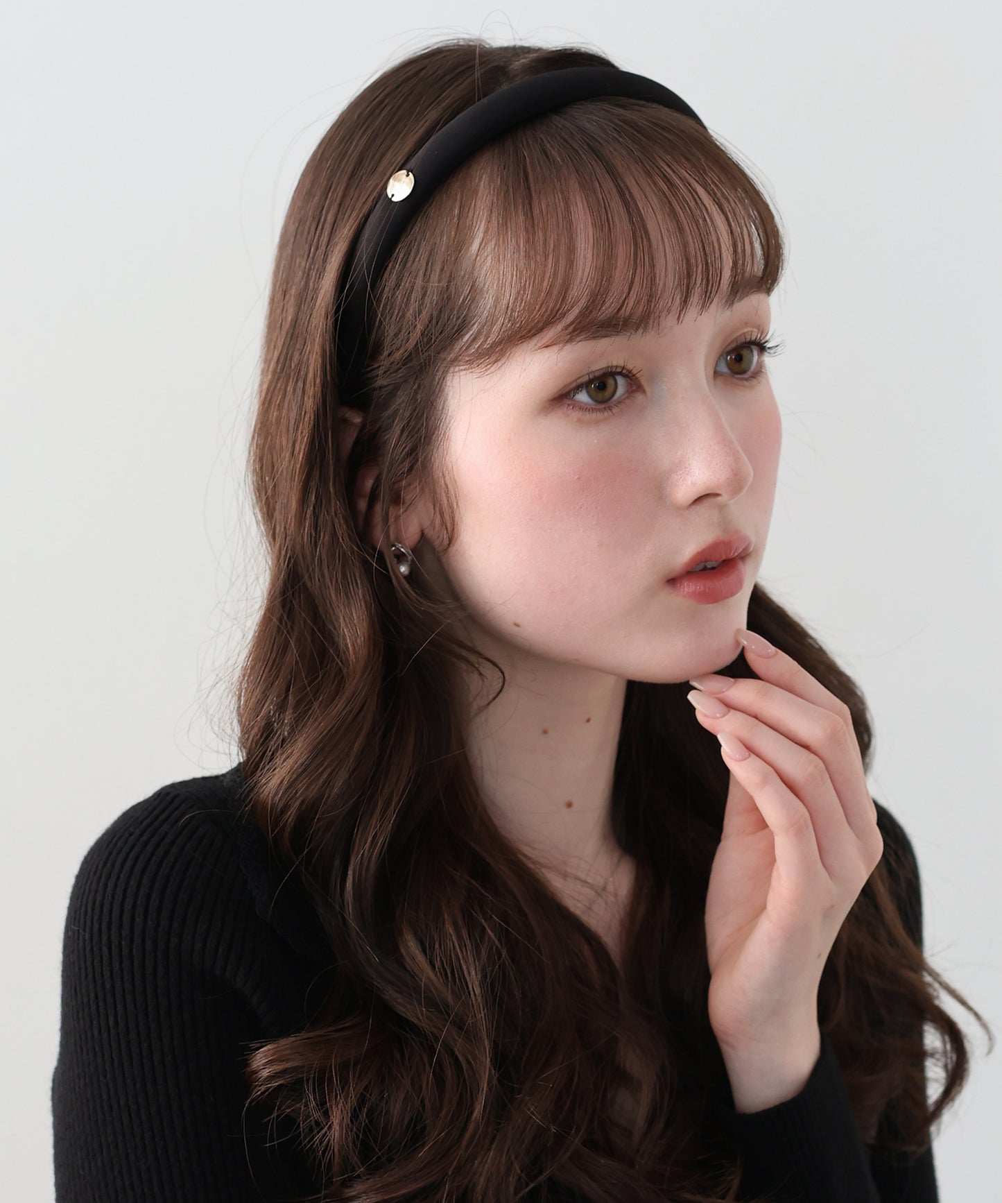 メタルモチーフサテンカチューシャ