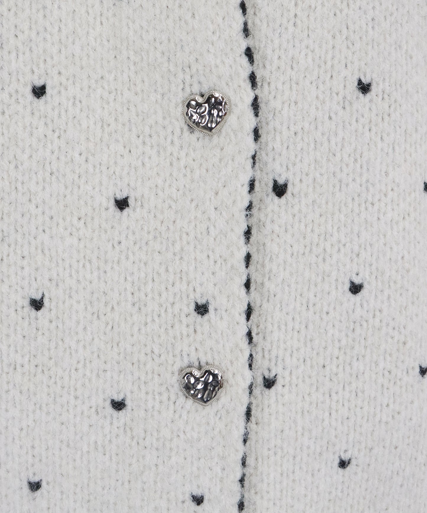 ハートニットジャガードカーディガン