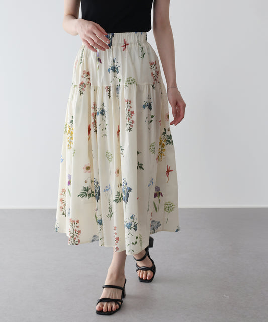 【早割5％OFF】フラワープリントスカート