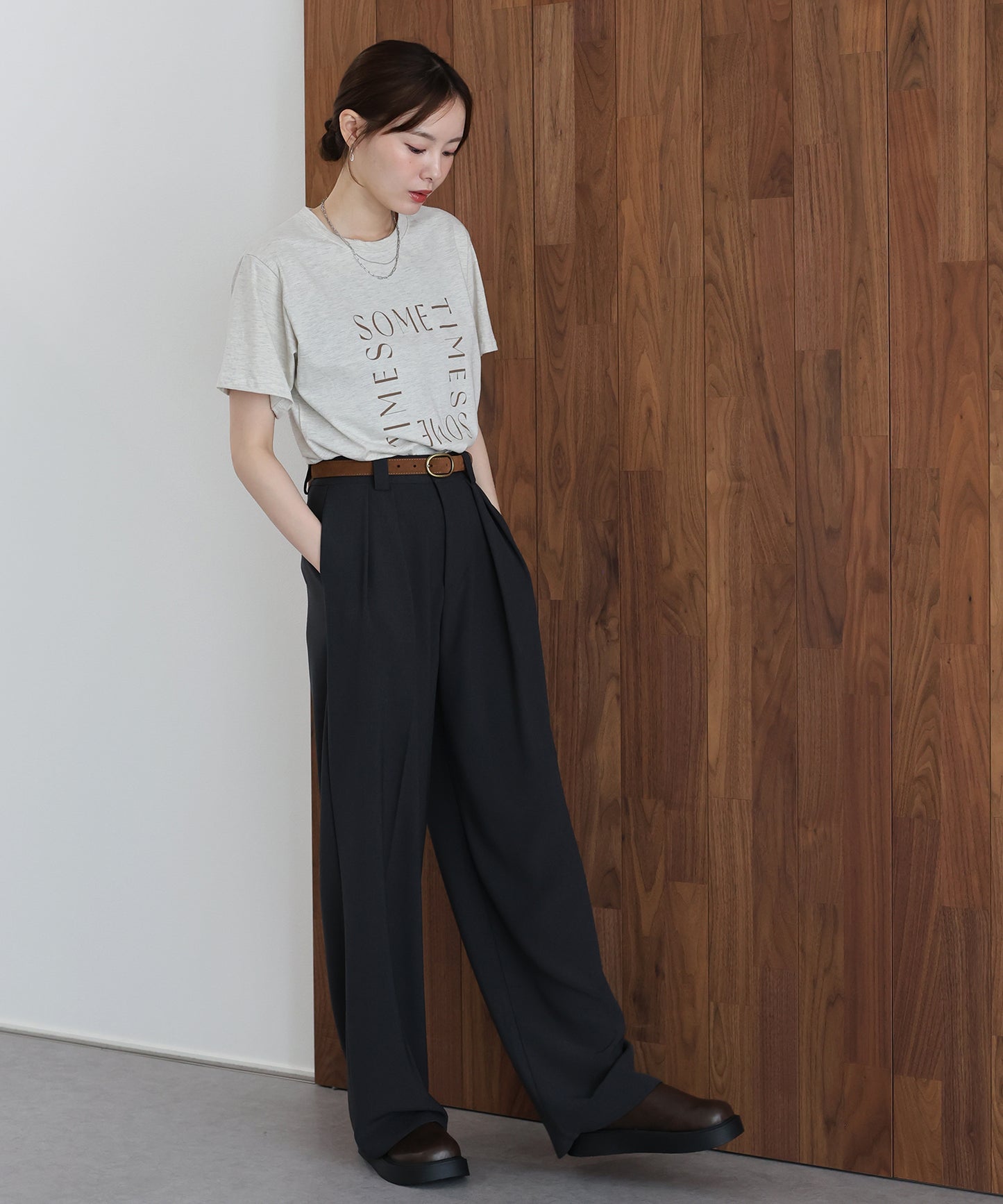 ロゴレタリングTシャツ【メール便】