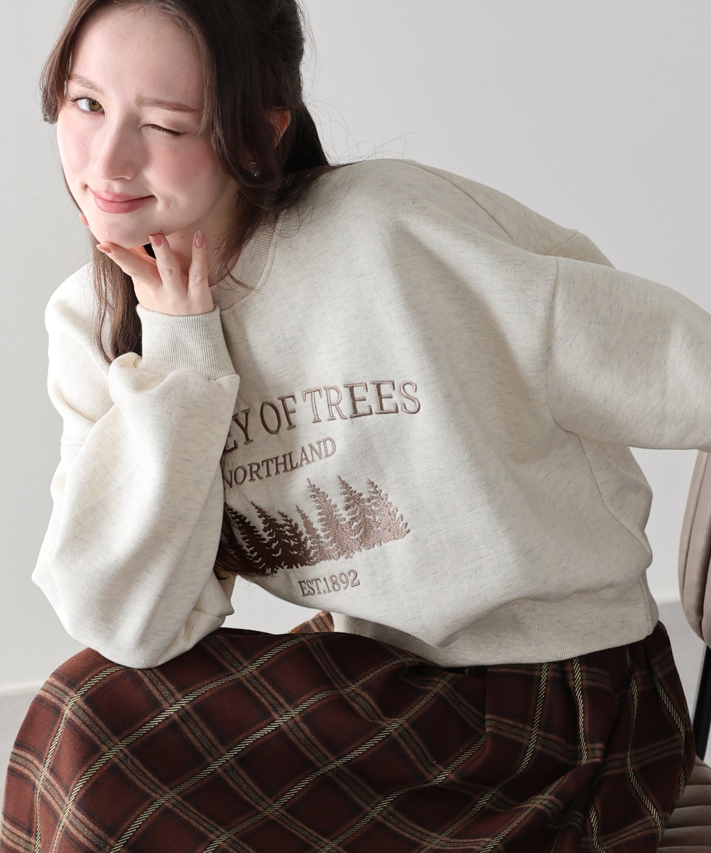 【早割5％OFF】裏起毛フォレスト刺繍スウェット