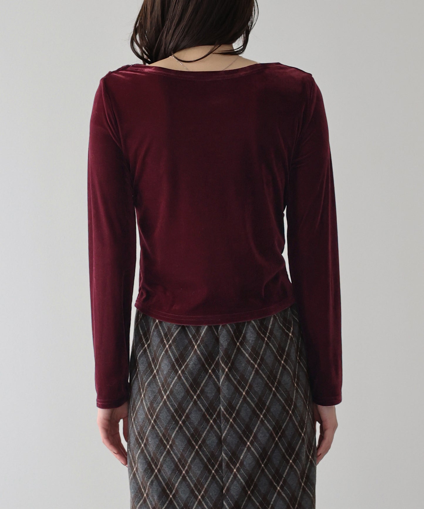 ベロアドレープネックトップス【ネコポス】