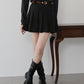 ベルトSETスウェードプリーツミニスカート