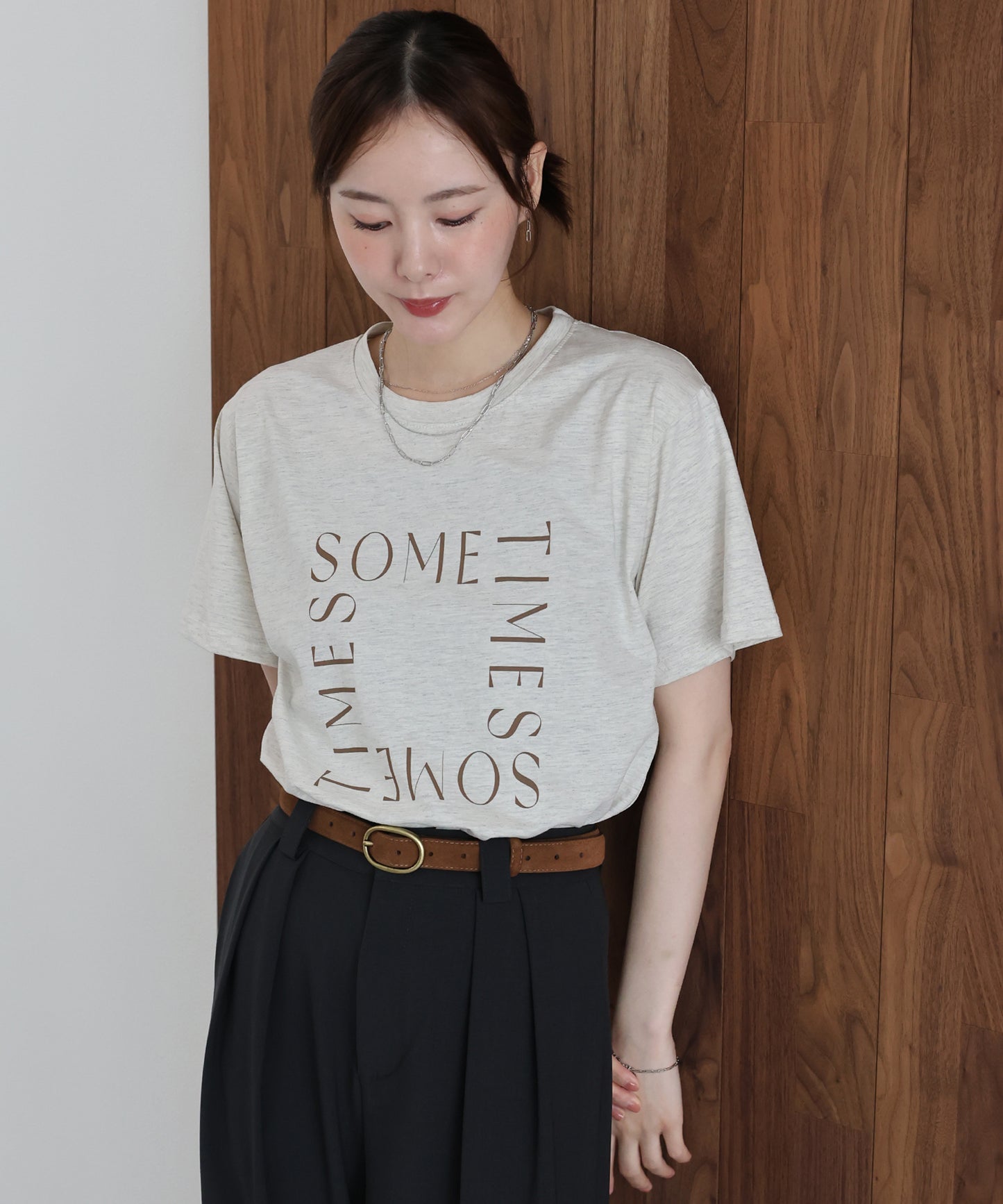 ロゴレタリングTシャツ【メール便】