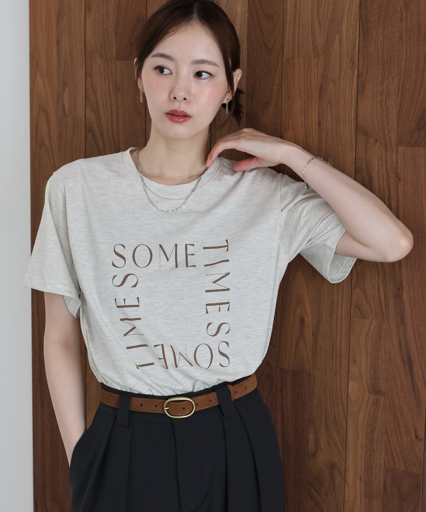 ロゴレタリングTシャツ【メール便】