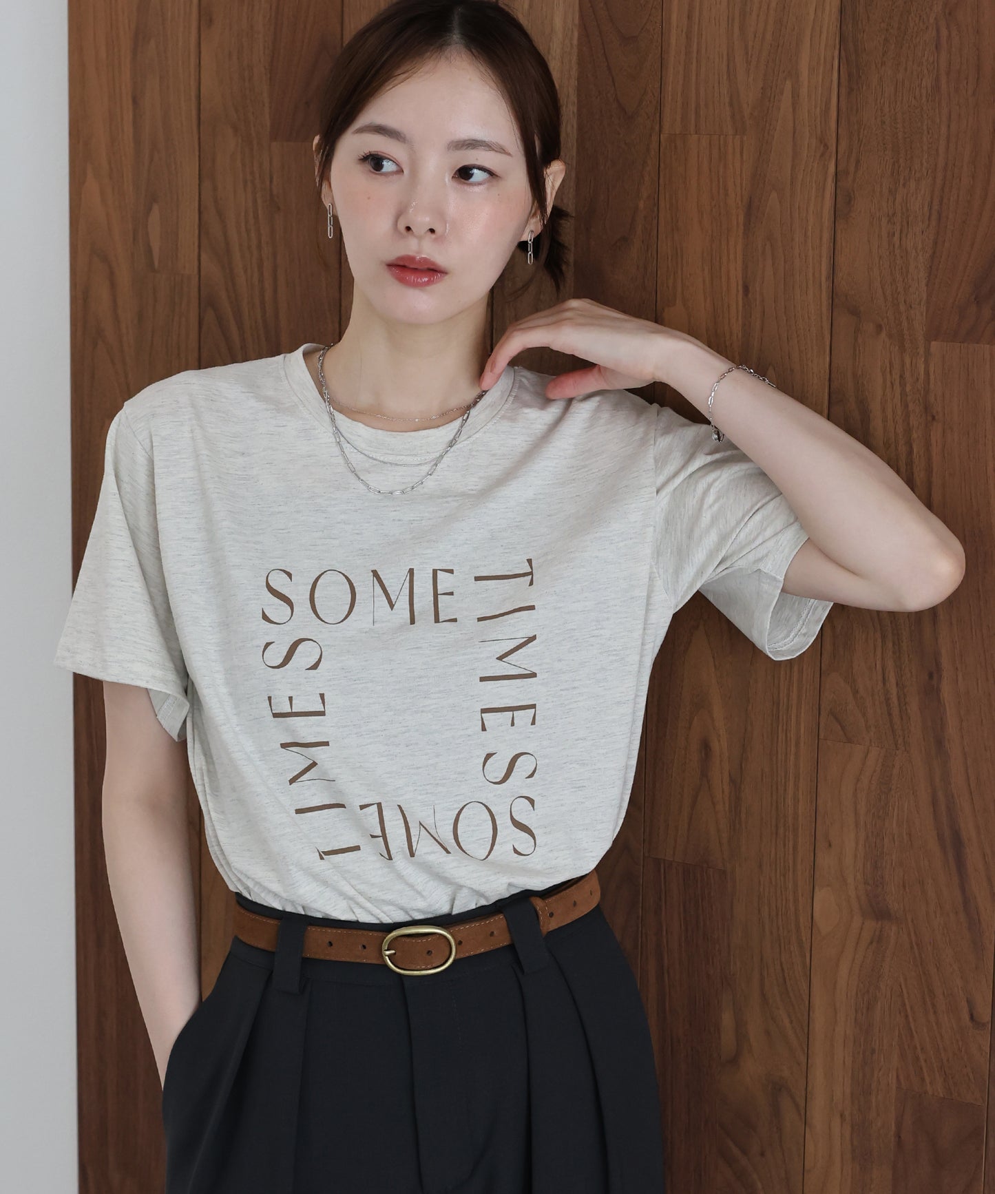 ロゴレタリングTシャツ【メール便】