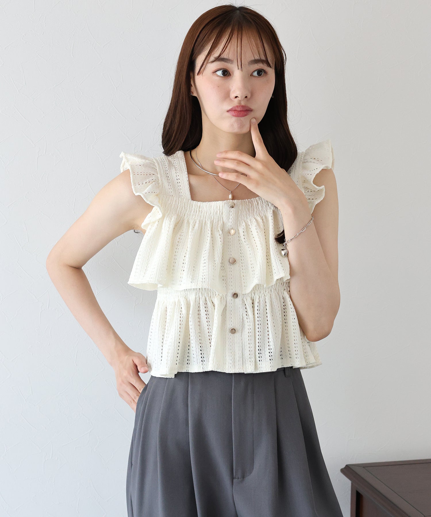 【タグ付き✨】ダイアグラム　カシュクール　シャツワンピース　ティアード　リボン タグ付き✨】ダイアグラム カシュクール シャツワンピース