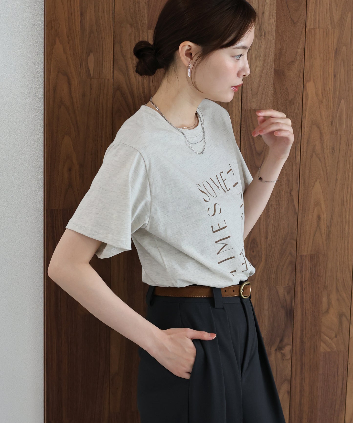 ロゴレタリングTシャツ【メール便】