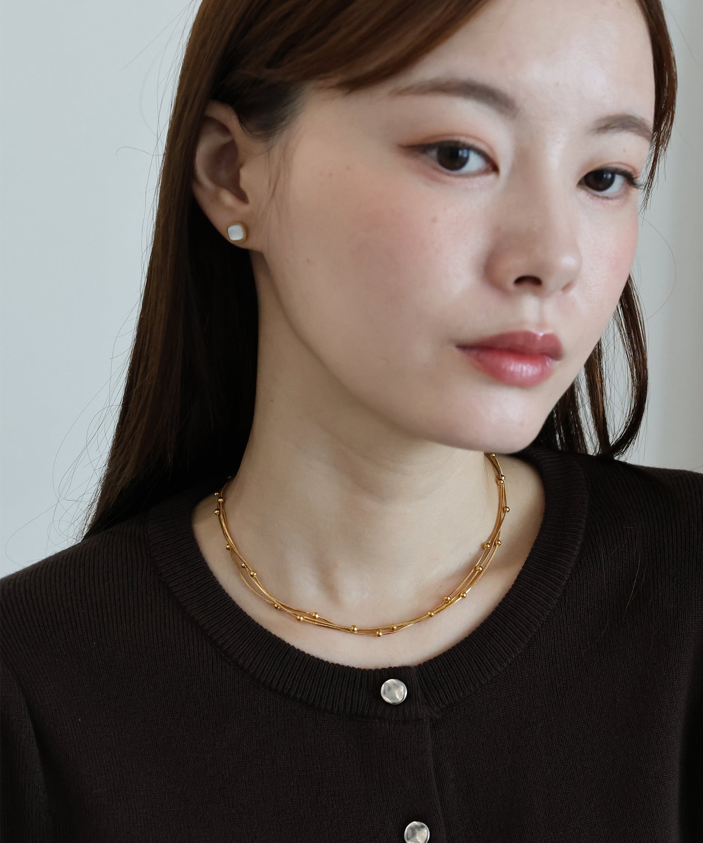 【早割5％OFF】ボールステーションネックレス / ニッケルフリー【メール便】