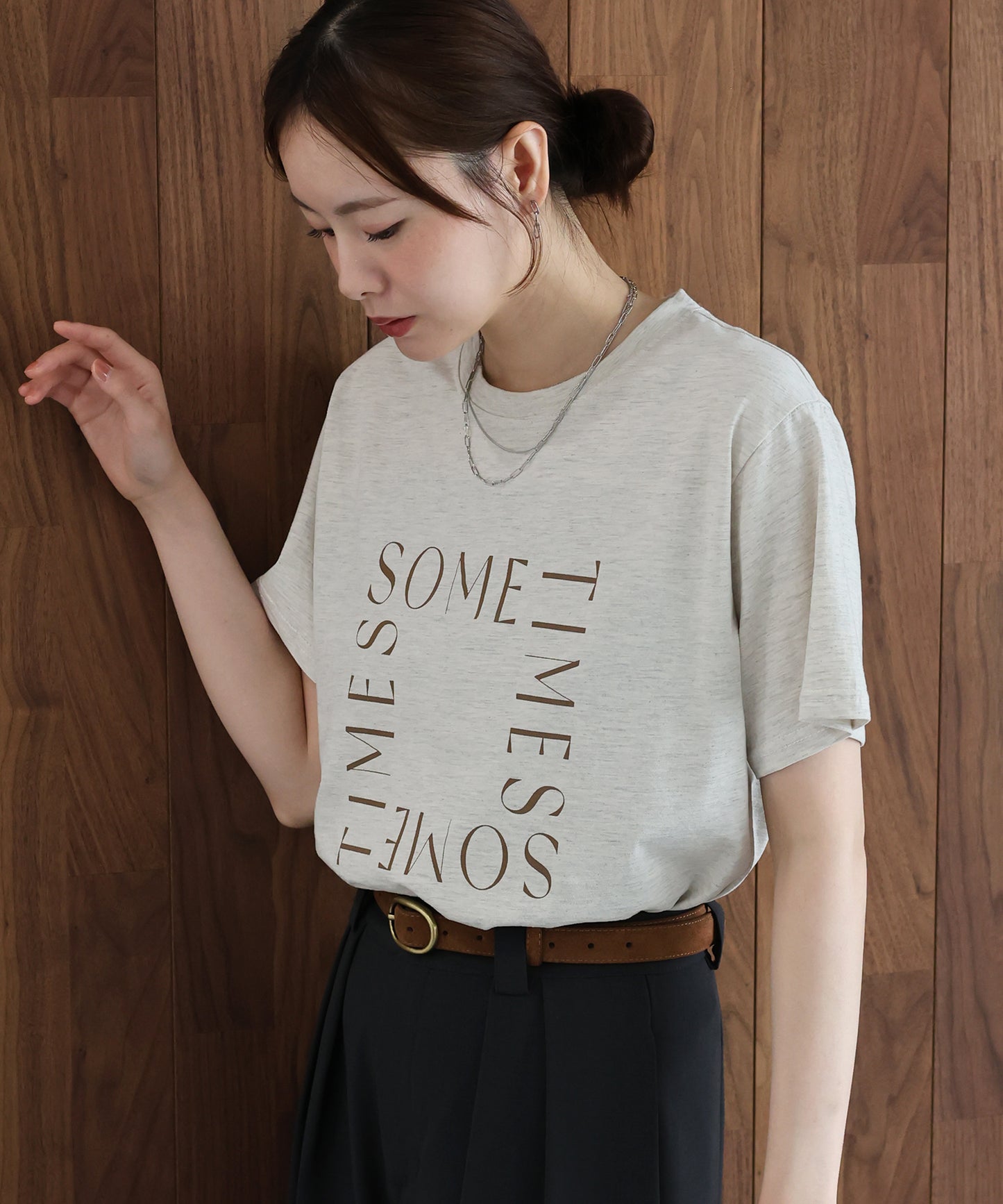 ロゴレタリングTシャツ【メール便】