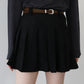 ベルトSETスウェードプリーツミニスカート
