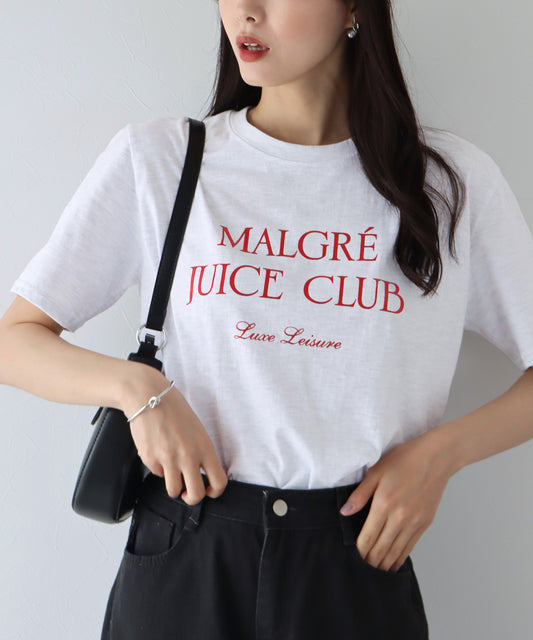 MALGRE JUICE CLUB 프린트 티셔츠