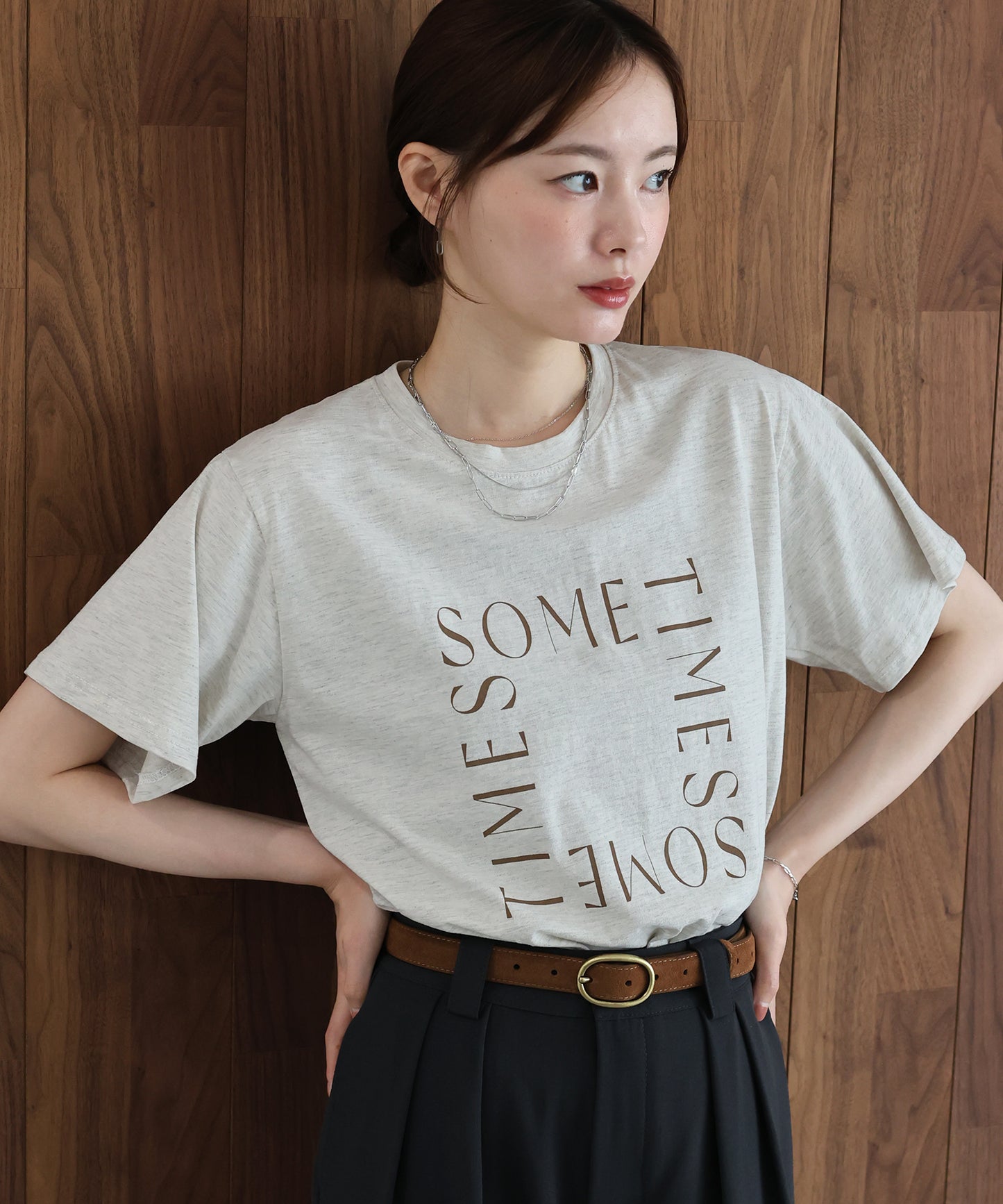 ロゴレタリングTシャツ【メール便】
