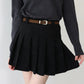 ベルトSETスウェードプリーツミニスカート