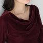 ベロアドレープネックトップス【ネコポス】