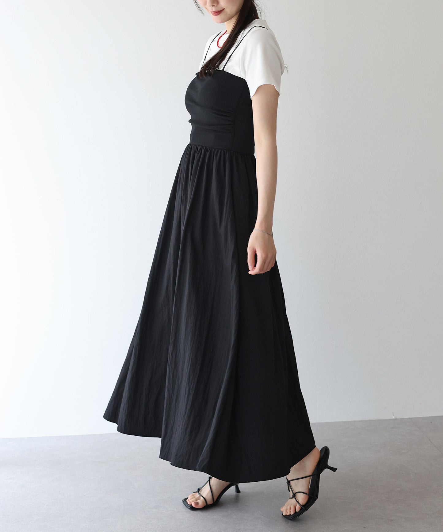 【TIME SALE】カップ付きキャミワンピース