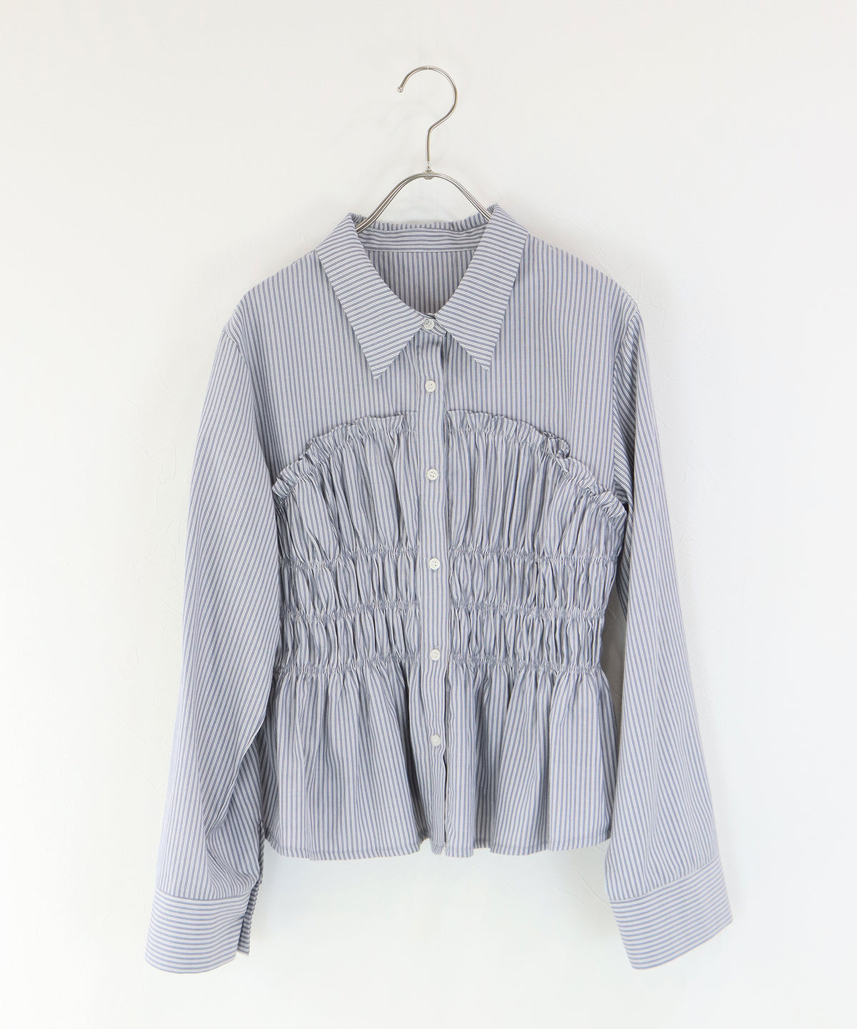 ペプラムシャーリングシャツ