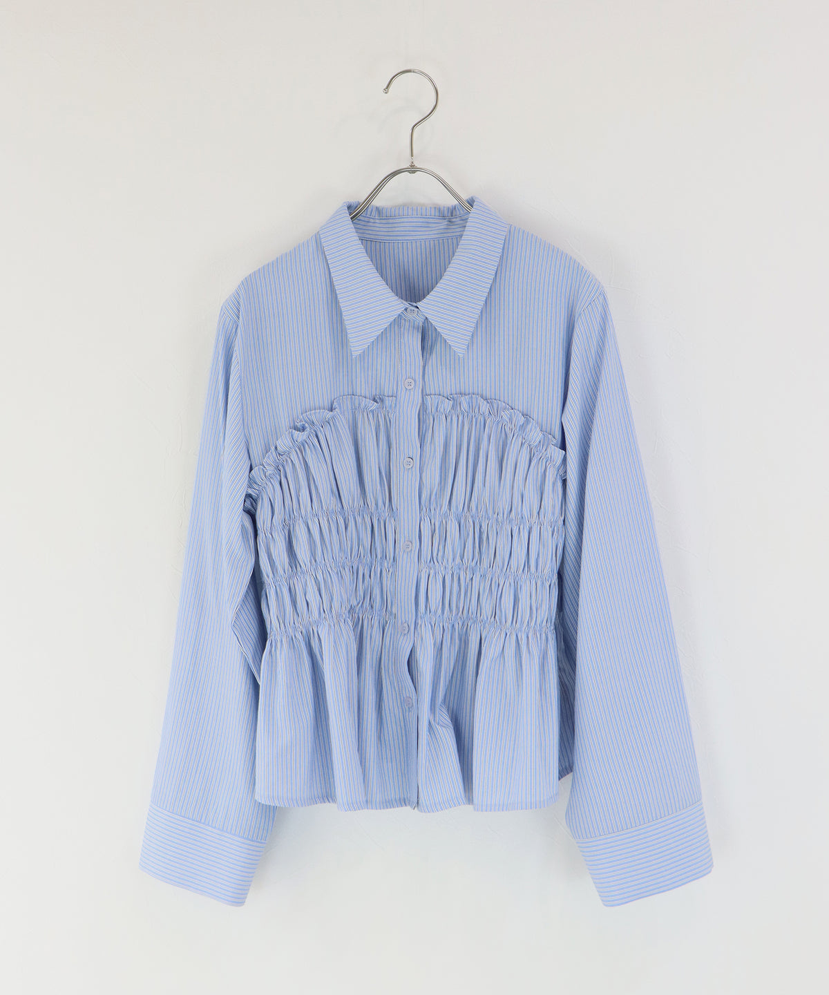 ペプラムシャーリングシャツ