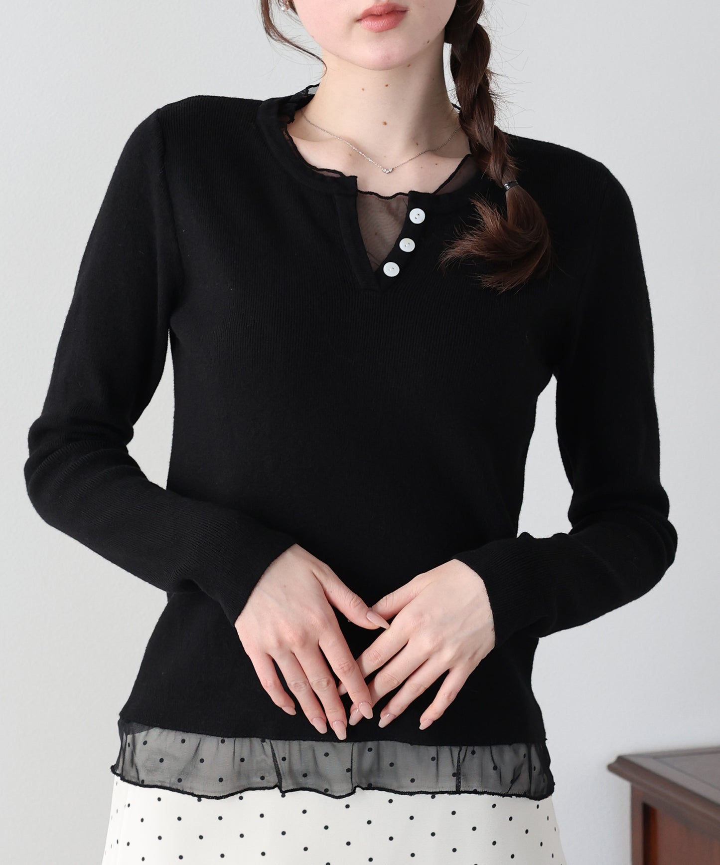 【早割5％OFF】シアードッキングヘンリーネックニット