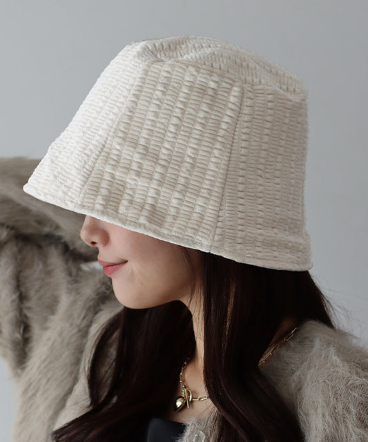 【SALE】ベロアジャガードバケットハット