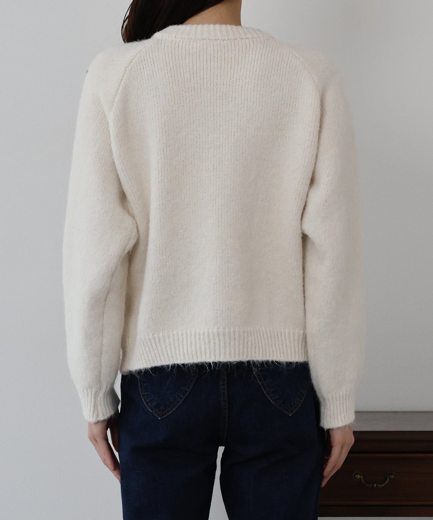 パールビジューニットカーディガン