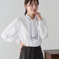 【早割5％OFF】パールバイカラーボウタイブラウス