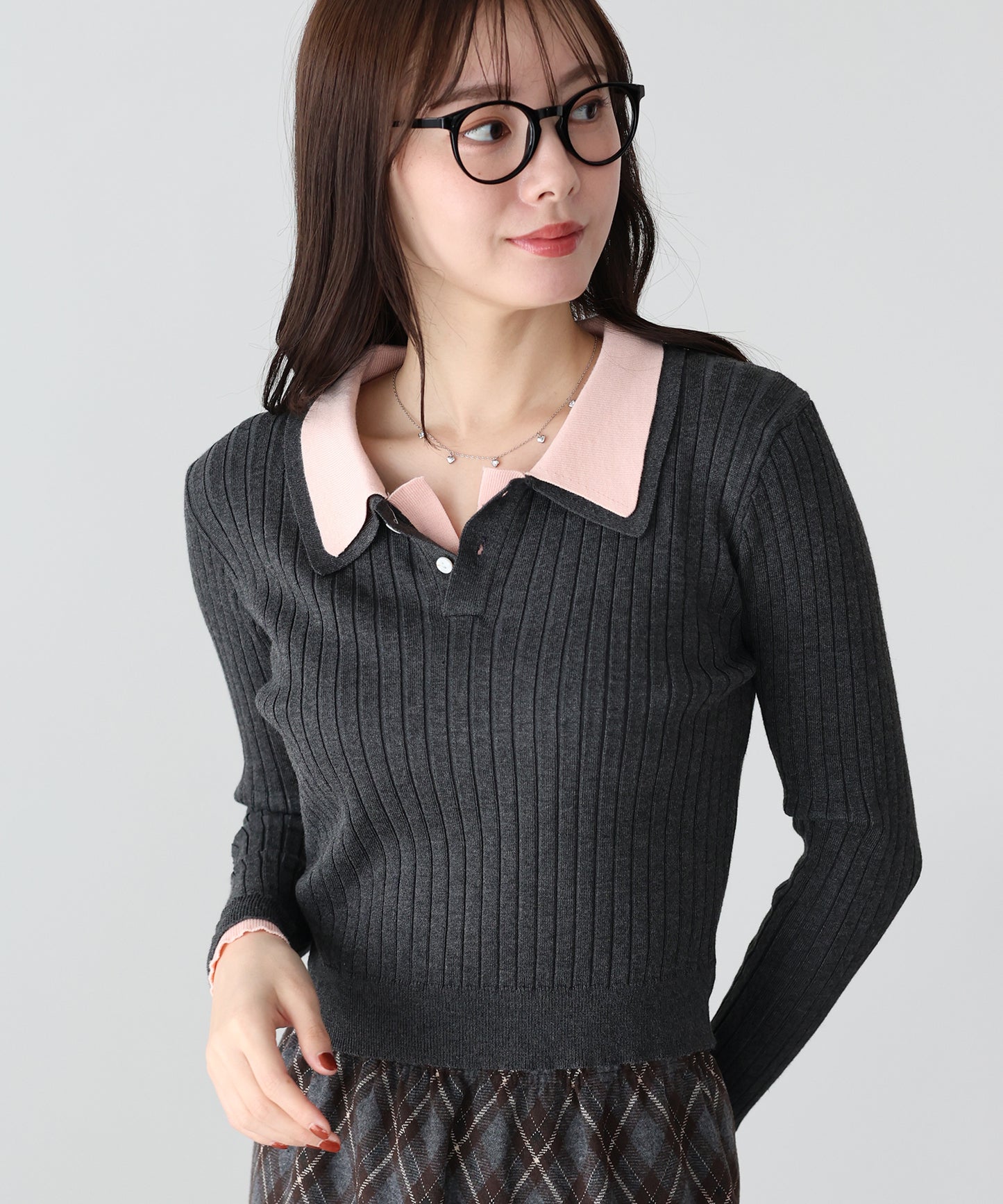 ダブル襟ポロニット