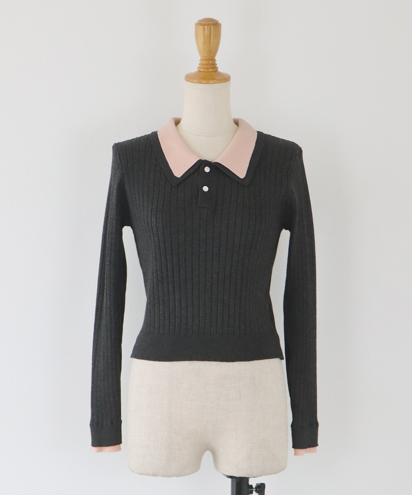 ダブル襟ポロニット