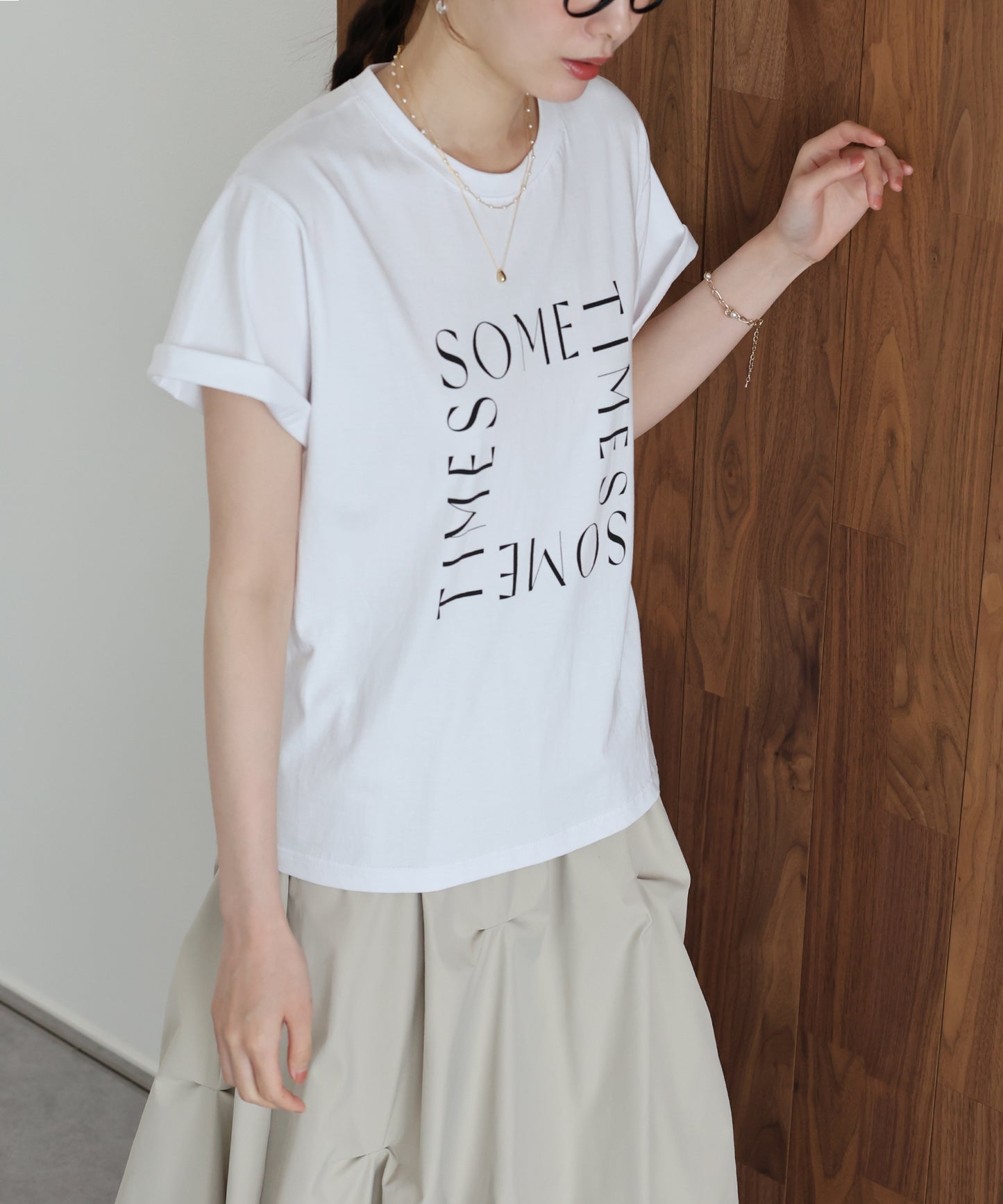 ロゴレタリングTシャツ【メール便】