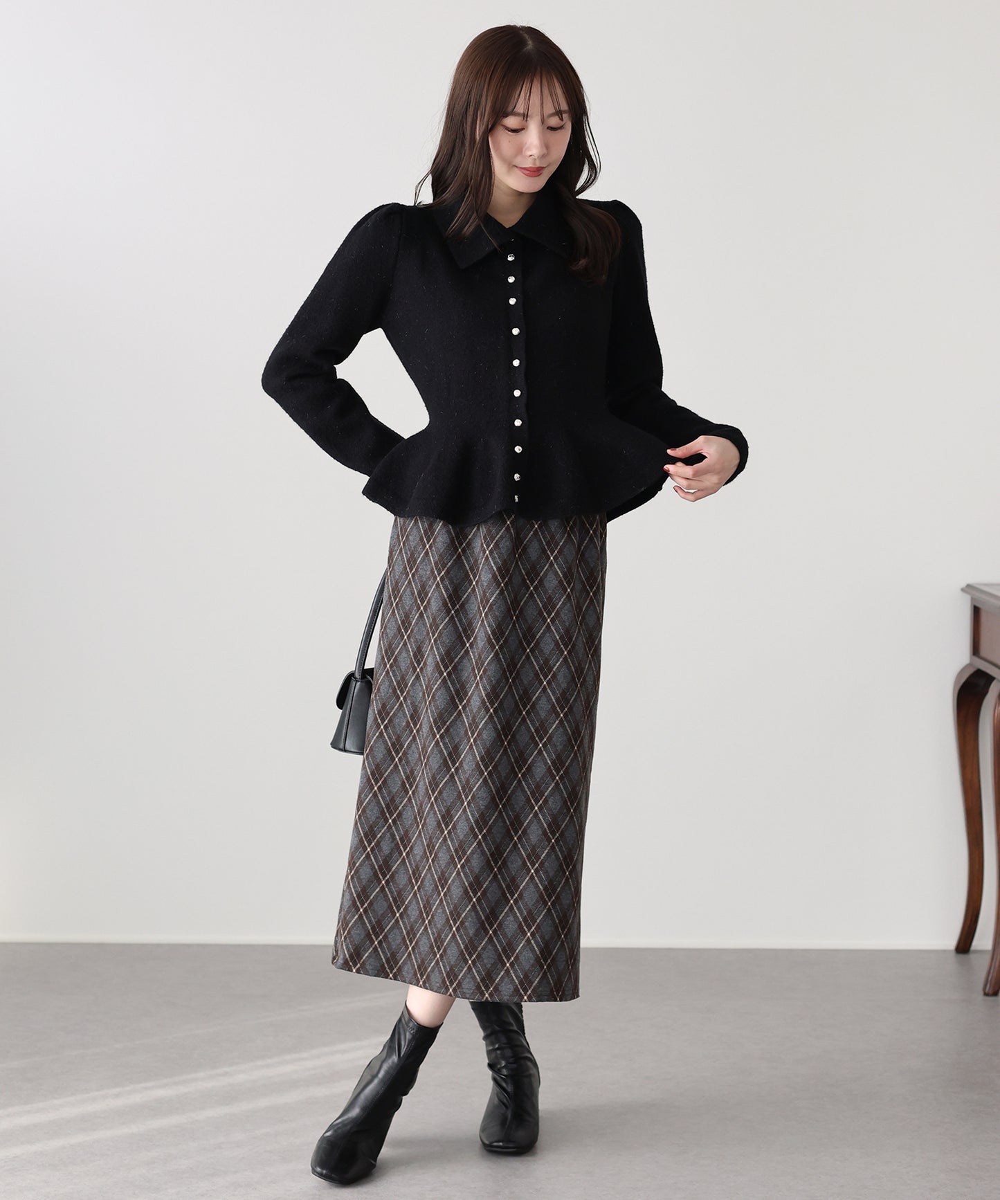 【早割5％OFF】ラメペプラムカーディガン