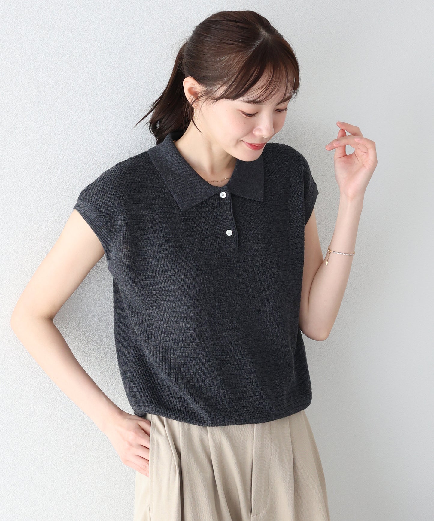 【早割5％OFF】フレンチリブポロニット【ネコポス】