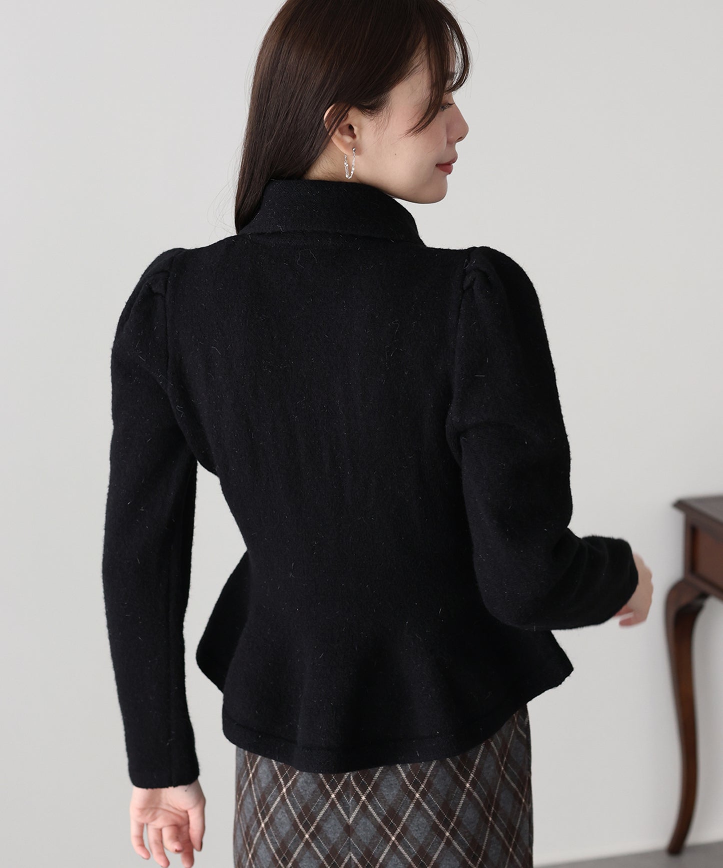 【早割5％OFF】ラメペプラムカーディガン