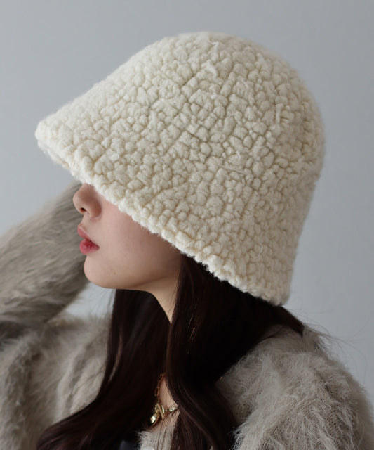 【SALE】ウールボアバケットハット