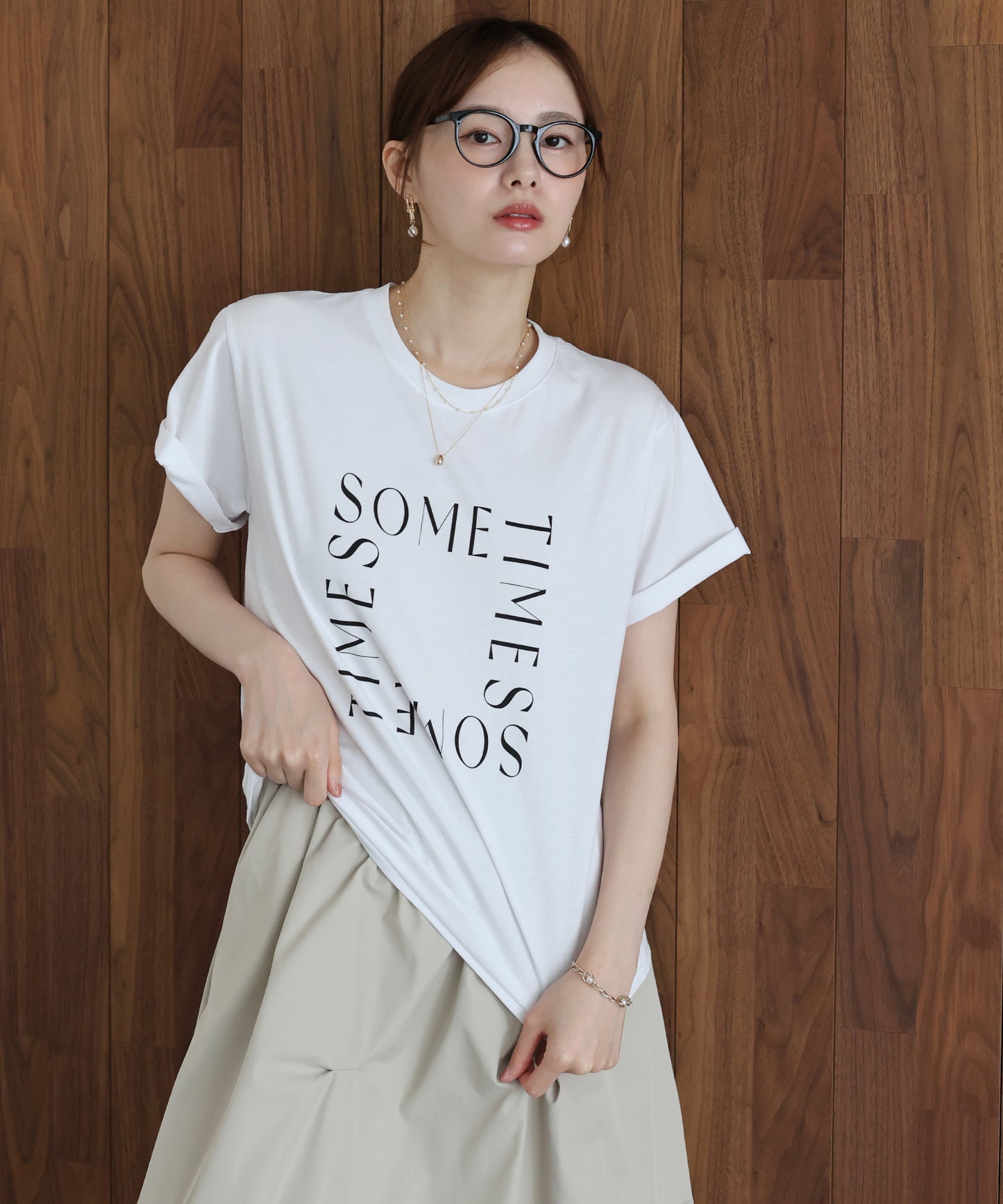 ロゴレタリングTシャツ【メール便】