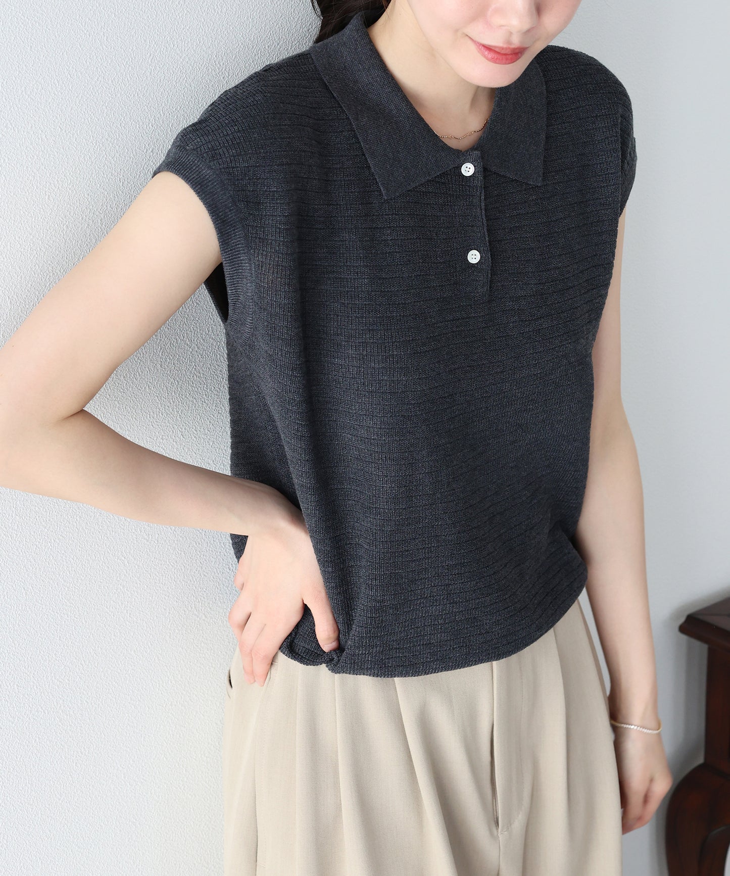 【早割5％OFF】フレンチリブポロニット【ネコポス】