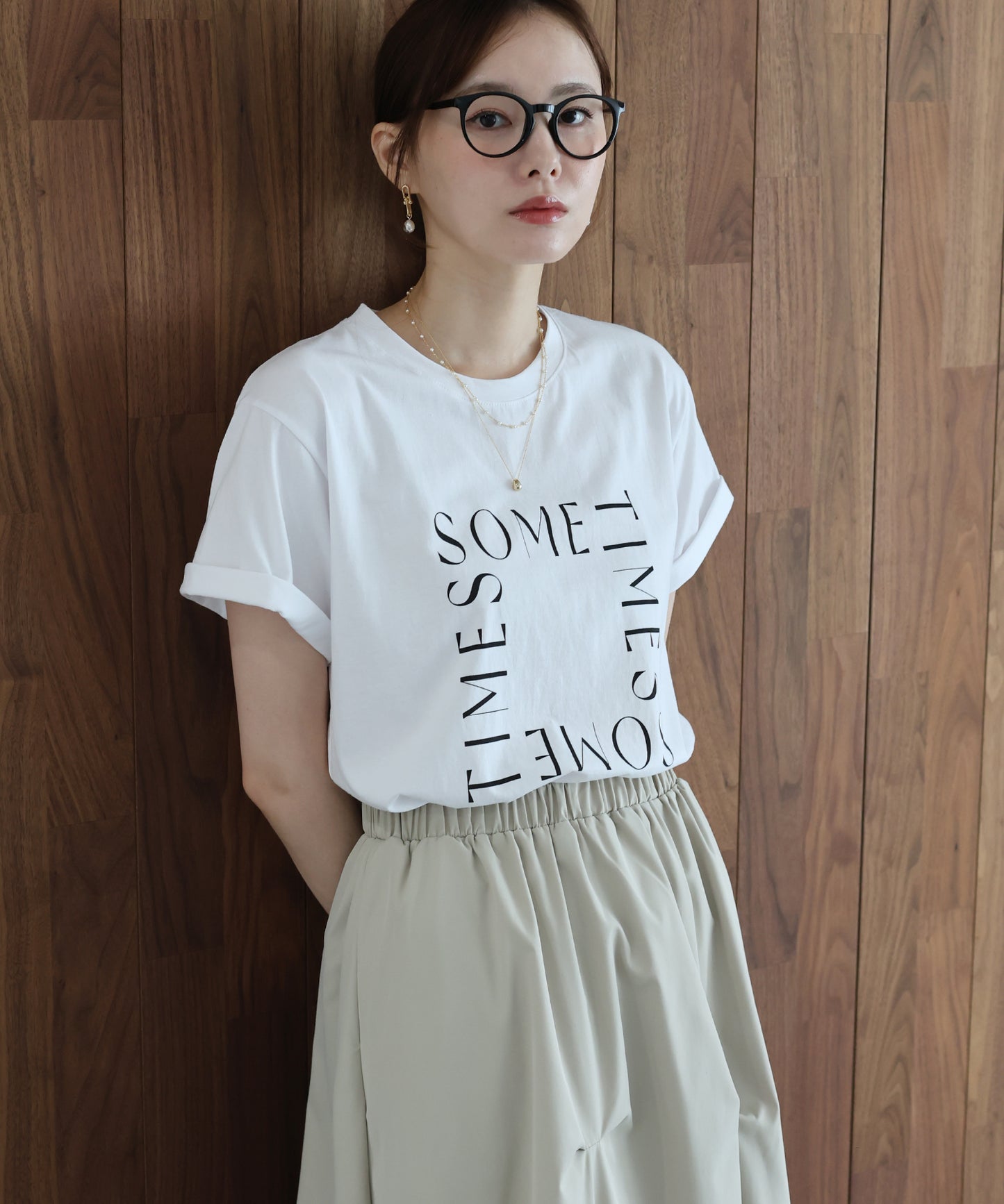 ロゴレタリングTシャツ【メール便】
