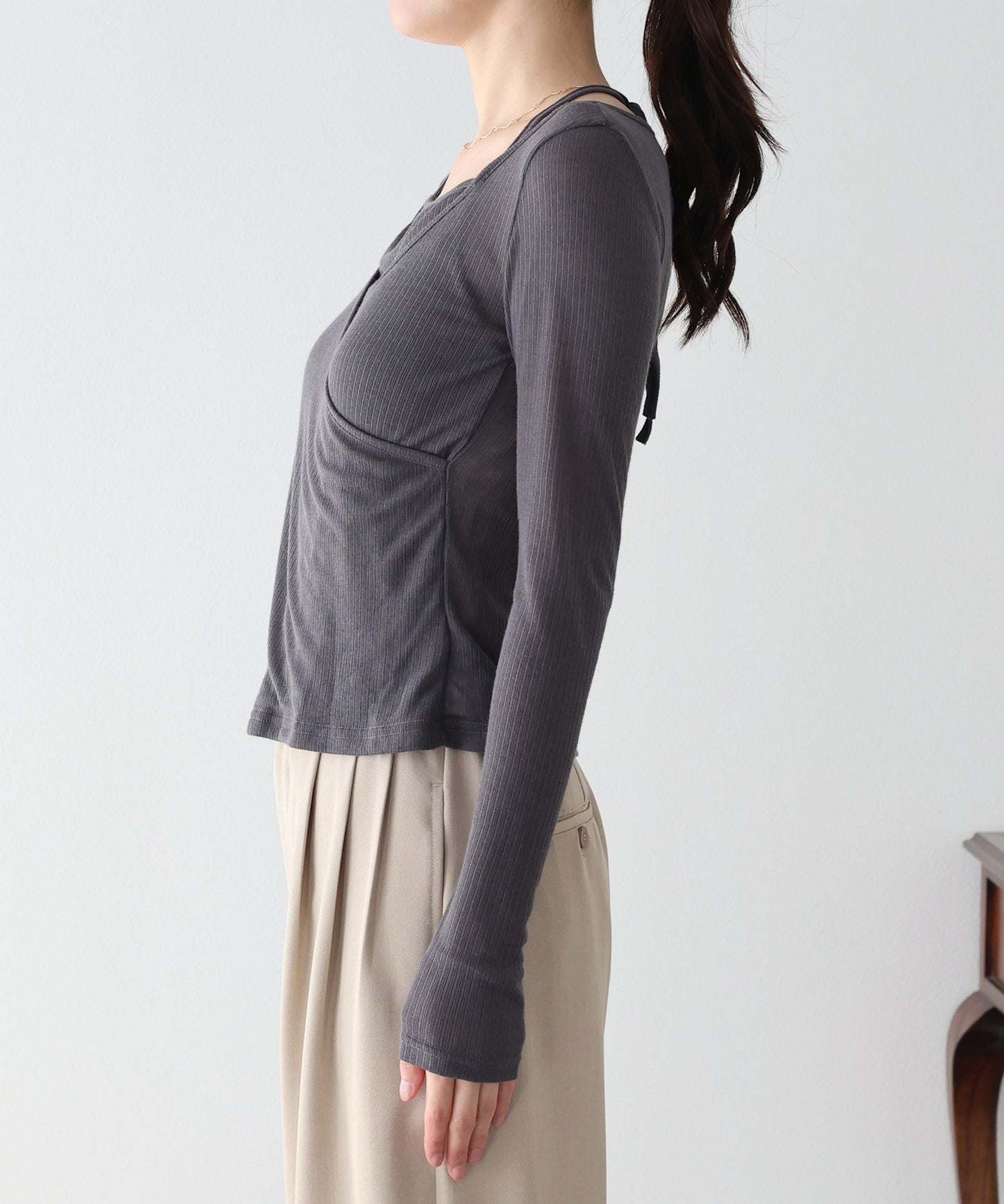 【早割5％OFF】レイヤードライクシアーカットソー【ネコポス】