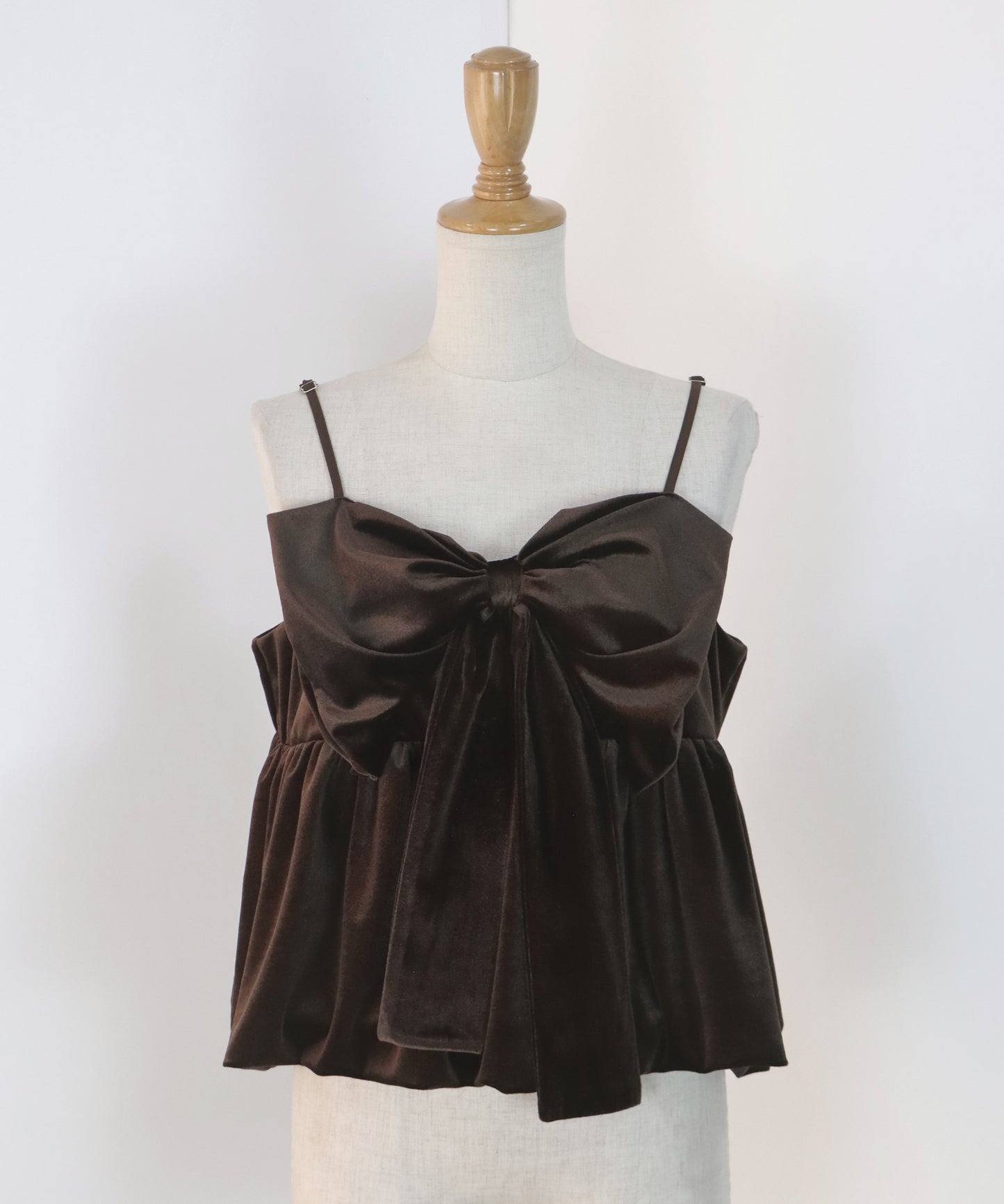 ベロアリボンバルーンビスチェ