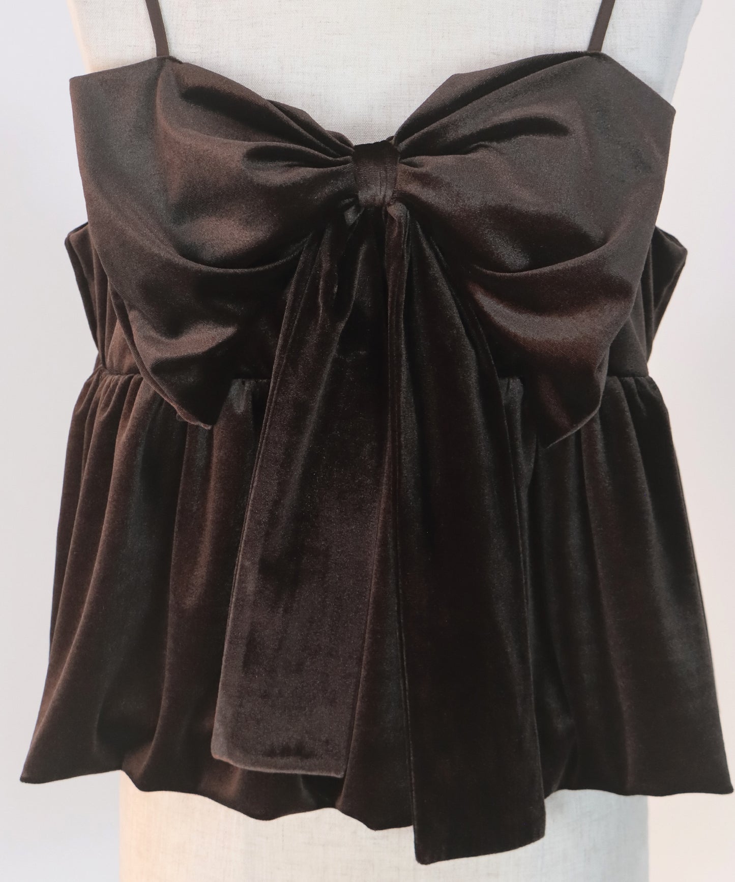 ベロアリボンバルーンビスチェ